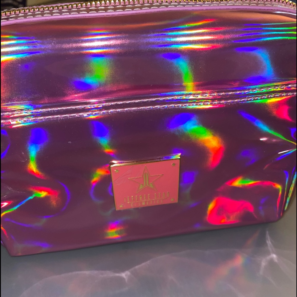 Jeffree Star Pink Holographic Makeup Bag